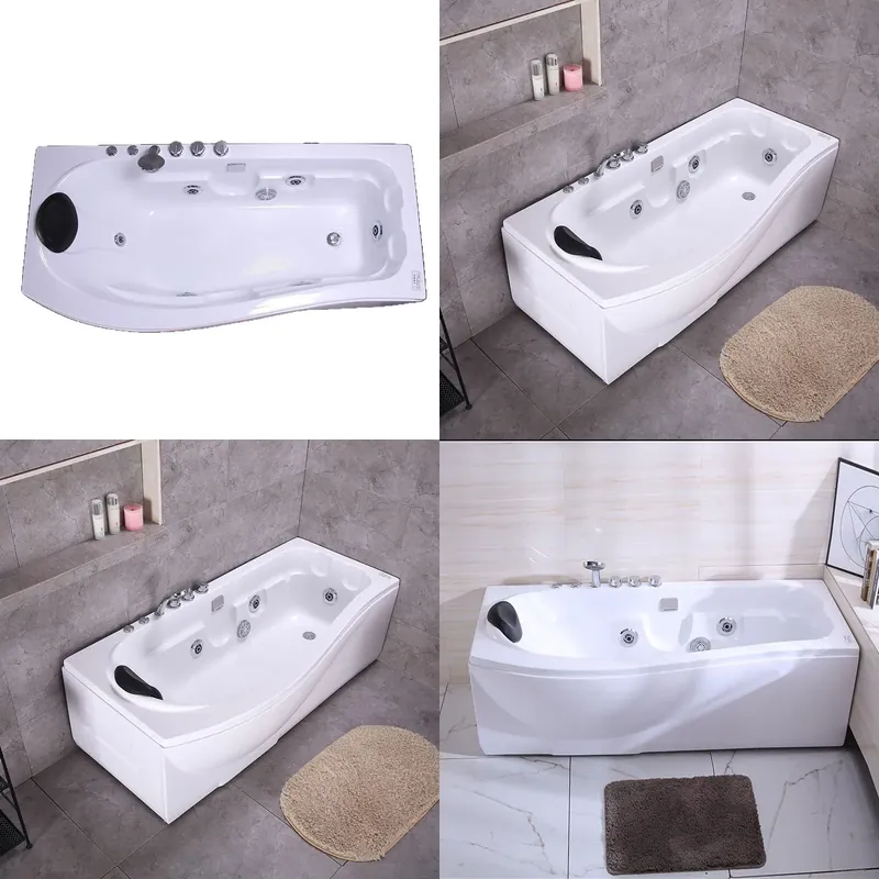 Jet Home Bathroom - 소형 아크릴 독립형 욕조 (온도 조절