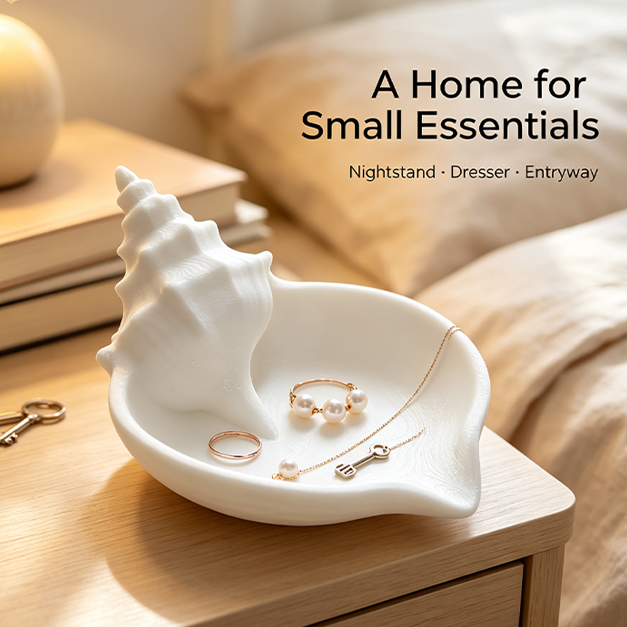 Home Essentials Bathroom Accessories - 북유럽 스타일 무광 흰색 조개 모양