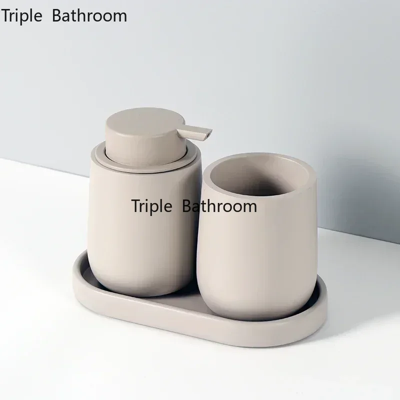 Home Essentials Bathroom Accessories - 송진 로션 병 구강 세척 컵