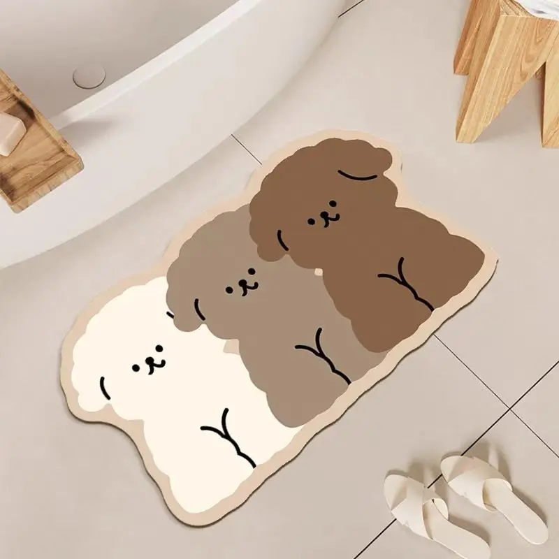 Zara Home Bathroom Rug - 1PC 귀여운 강아지 모양의 욕실 바닥