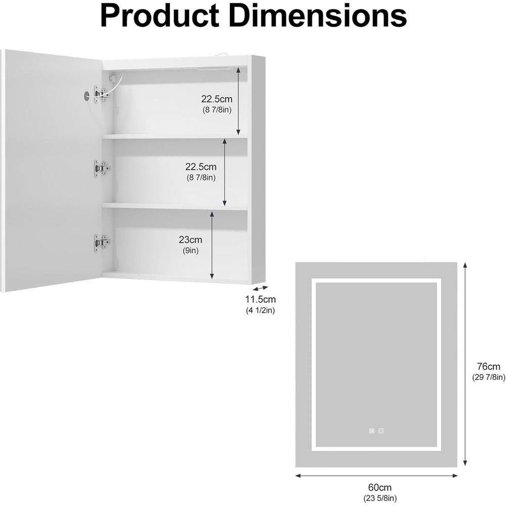 24x30 조명이 있는 의료용 캐비닛, 콘센트와 USB - Home Outlet Bathroom 리뷰 및 가격