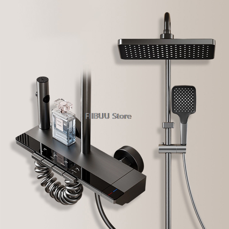 LED 디스플레이 샤워 시스템, 대형 샤워 헤드, 숨김 - Home Outlet Bathroom 리뷰 및 가격