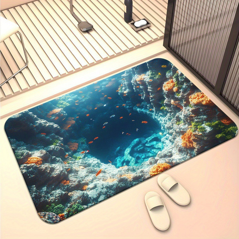 VIKAMA 입체 비전 욕실 바닥 매트, 욕실 흡수성  - Zara Home Bathroom Rug 리뷰 및 가격