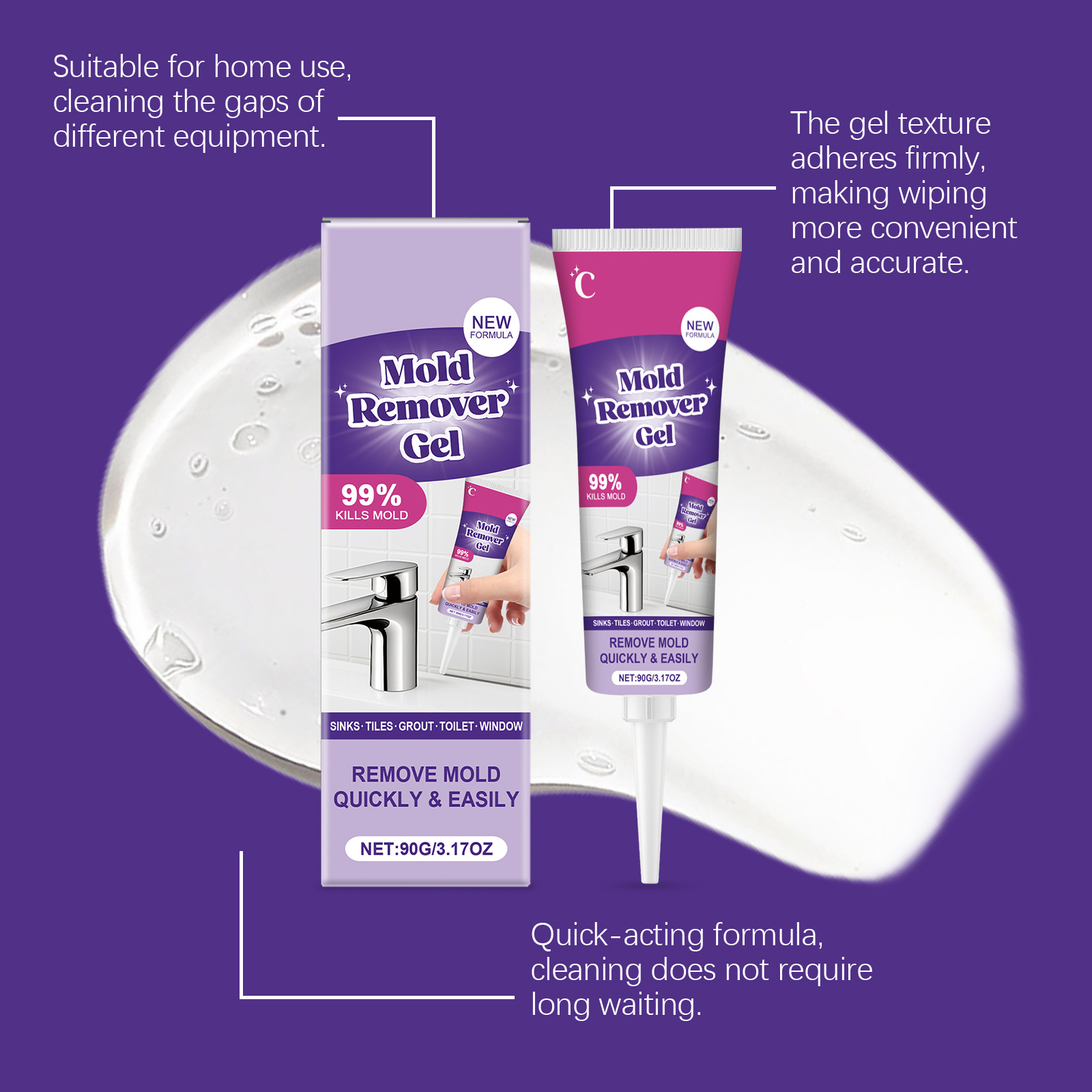 강력한 가정용 청소 젤 - 벽 타일, 그라우트 실란트, - Home Bathroom Cleaning Solution 리뷰 및 가격