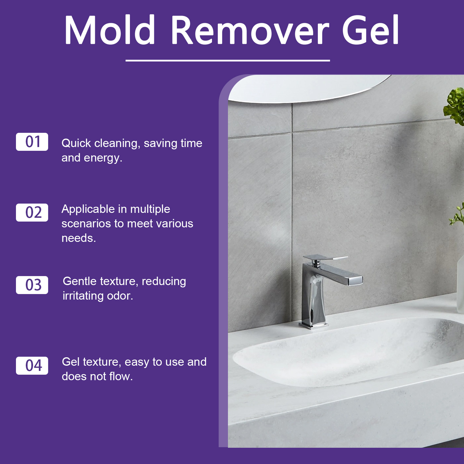 곰팡이 제거 젤 빠른 효과의 고착 얼룩 제거제 벽 타일 - Home Bathroom Cleaning Solution 리뷰 및 가격