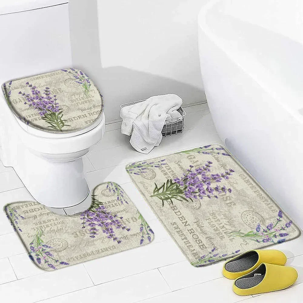 보라색 라벤더 목욕 매트 세트 자연 꽃 식물 나비 현대 - Zara Home Bathroom Rug 리뷰 및 가격