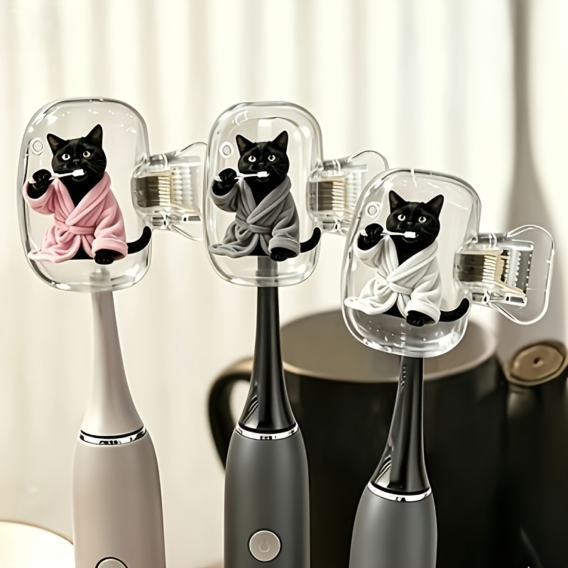 4개입 블랙 캣 드레싱 가운 휴대용 칫솔 헤드 커버 필 - Home Essentials Bathroom Accessories 리뷰 및 가격