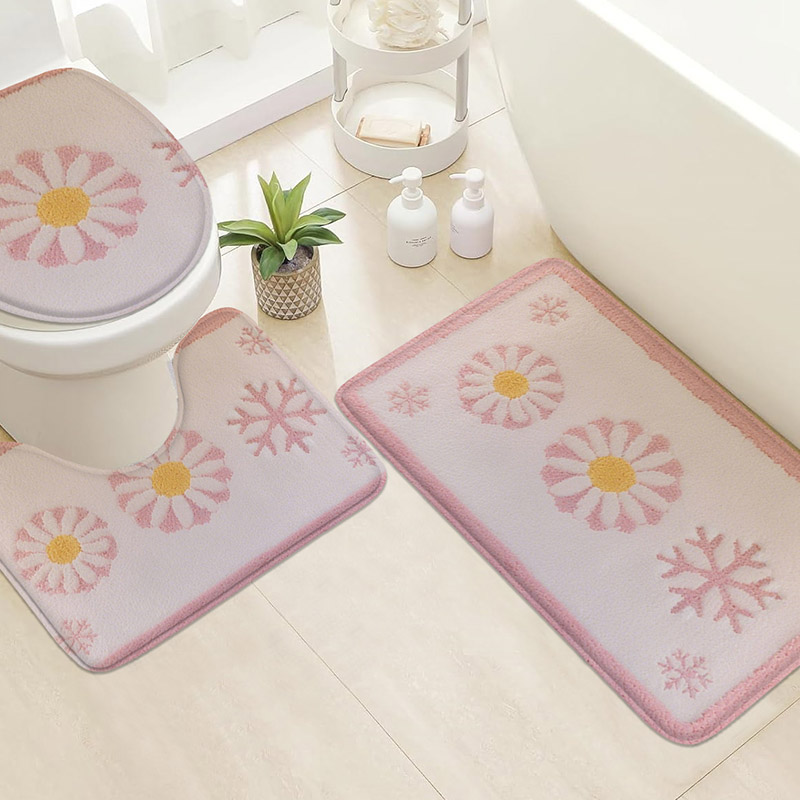 3pcs 한국 스타일 홈 화장실 U 자형 바닥 매트 화 - Zara Home Bathroom Rug 리뷰 및 가격