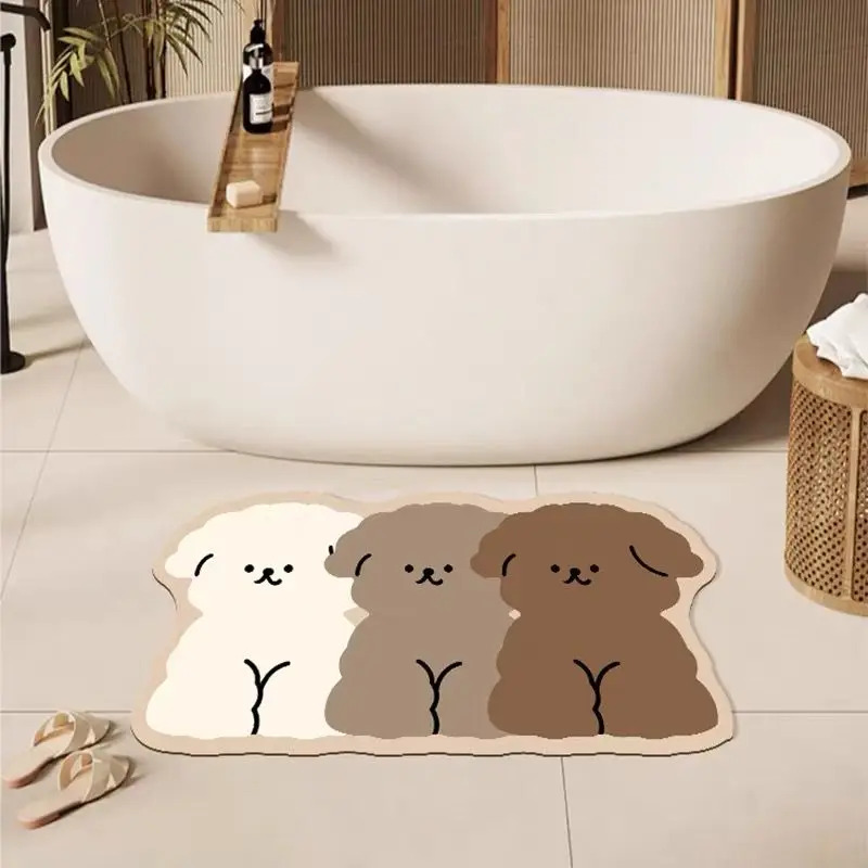 1PC 귀여운 강아지 모양의 욕실 바닥 매트 미끄럼 방 - Zara Home Bathroom Rug 리뷰 및 가격